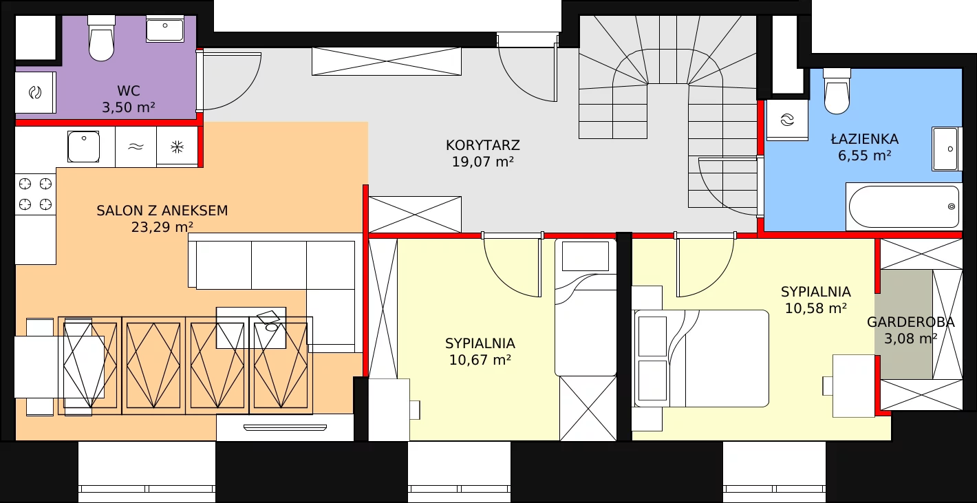 4 pokoje, mieszkanie 110,70 m², piętro 4, oferta nr E.1.4.03, Aroma Park Lofty, Warszawa, Białołęka, Henryków, ul. Dziatwy