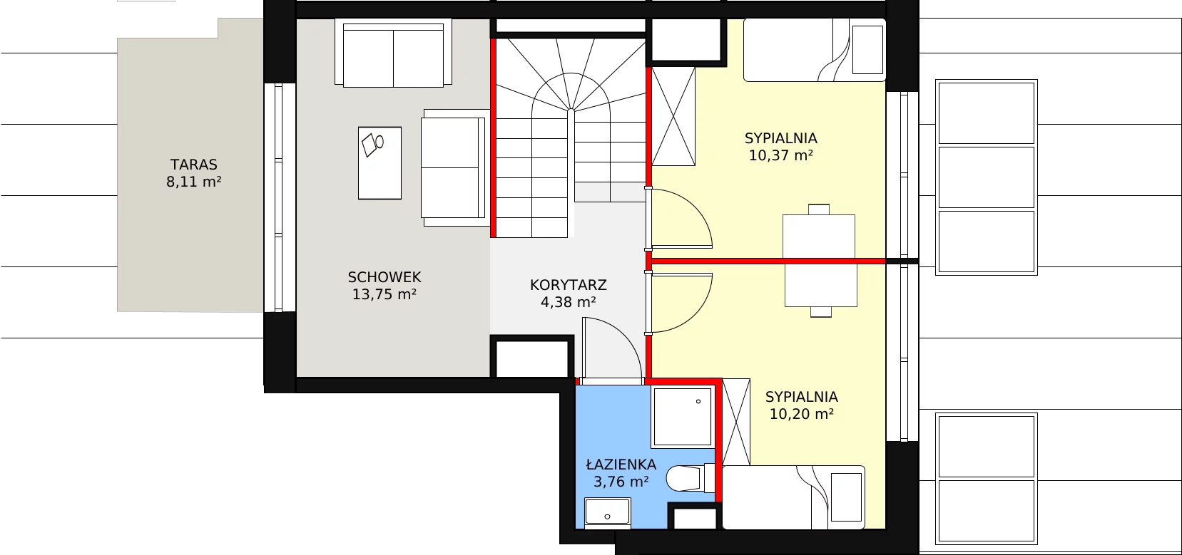 4 pokoje, mieszkanie 119,05 m², piętro 4, oferta nr E.1.4.04, Aroma Park Lofty, Warszawa, Białołęka, Henryków, ul. Dziatwy