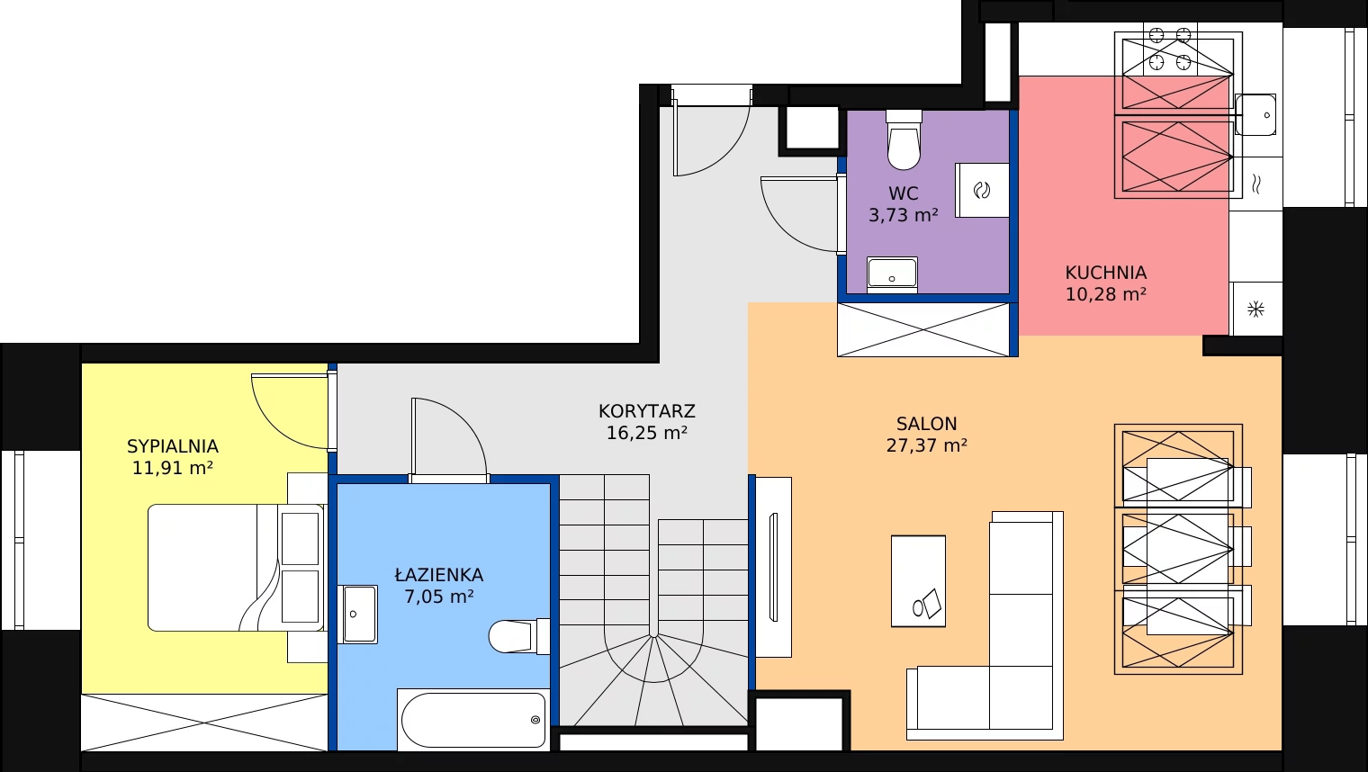 Zalety mieszkania 118.87 m², E.2.4.01