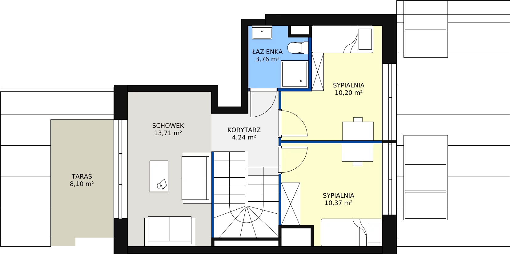4 pokoje, mieszkanie 118,87 m², piętro 4, oferta nr E.2.4.01, Aroma Park Lofty, Warszawa, Białołęka, Henryków, ul. Dziatwy