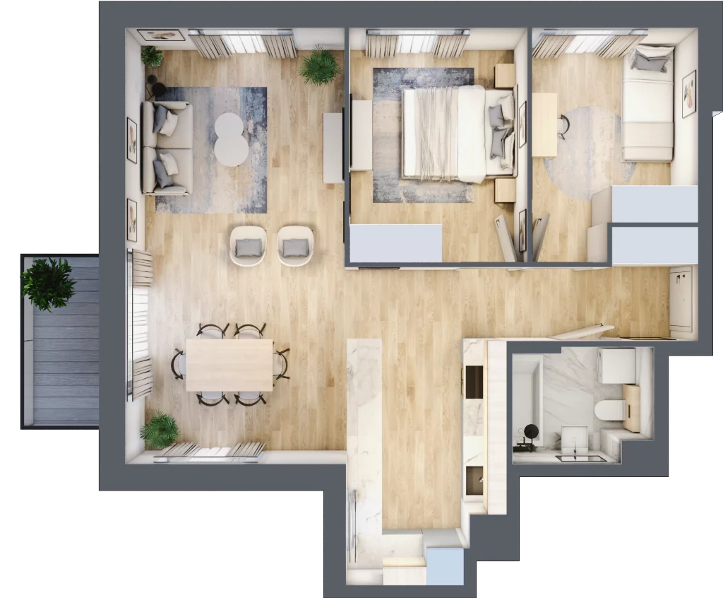 3 pokoje, mieszkanie 67,13 m², piętro 2, oferta nr BA0201, Talarowa Park, Warszawa, Białołęka, Tarchomin, ul. Talarowa