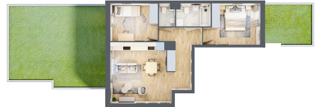 3 pokoje, mieszkanie 57,46 m², parter, oferta nr CD0002, Talarowa Park, Warszawa, Białołęka, Tarchomin, ul. Talarowa