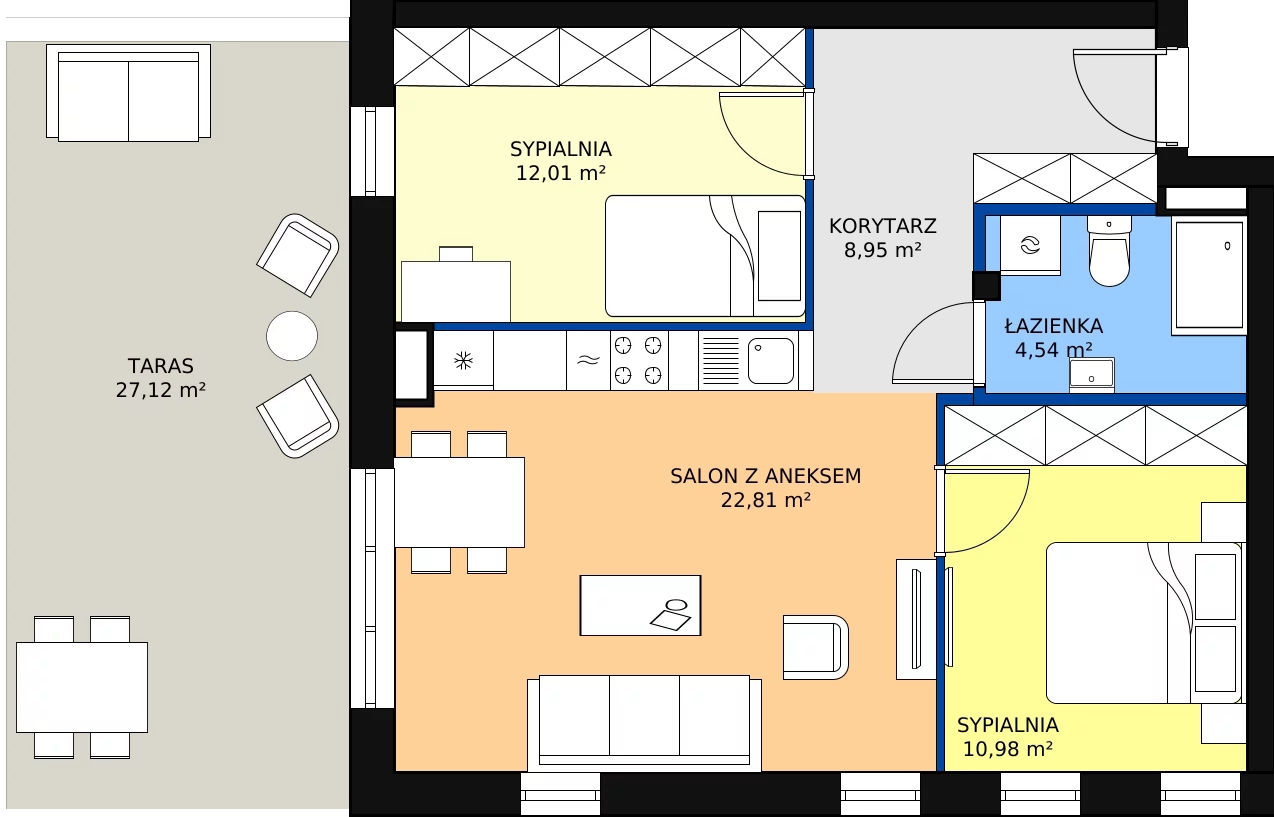 Zalety mieszkania 59.29 m², 18