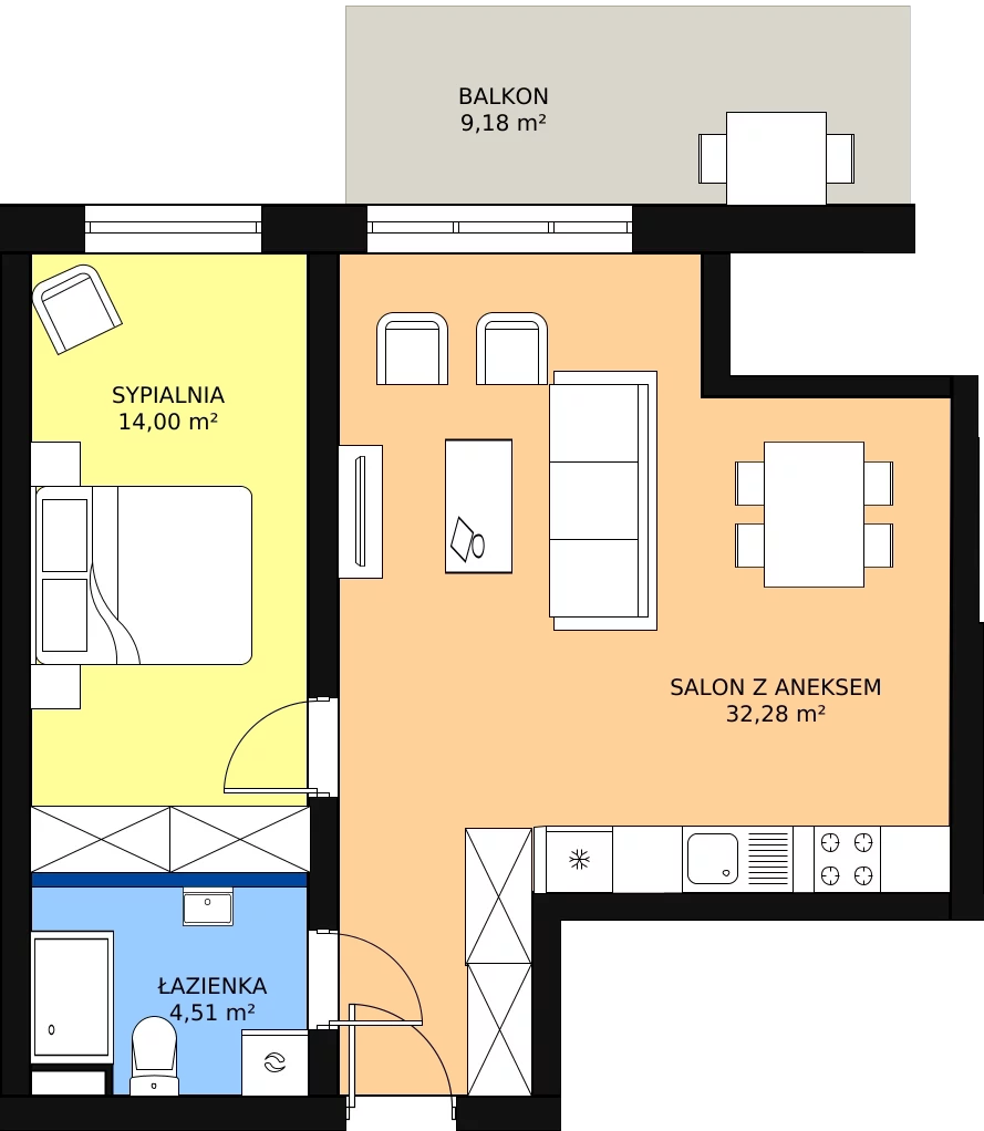 Zalety mieszkania 50.79 m², 28