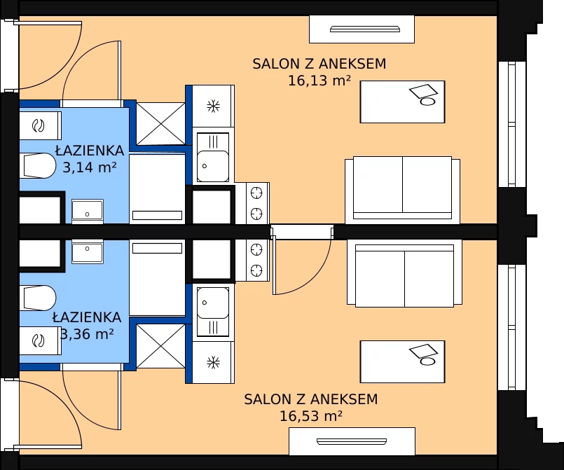 Zalety mieszkania 39.16 m², I-D88