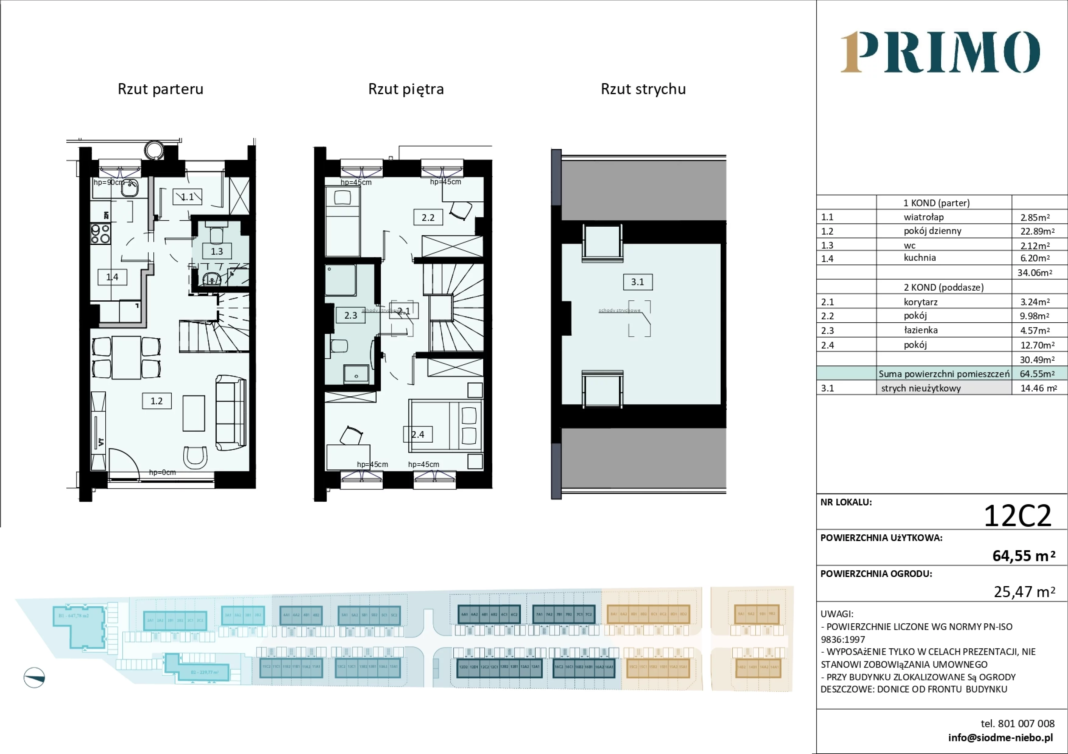 Dom 64,55 m², oferta nr 12C2, Primo, Pruszcz Gdański, ul. Droga Słowackiego