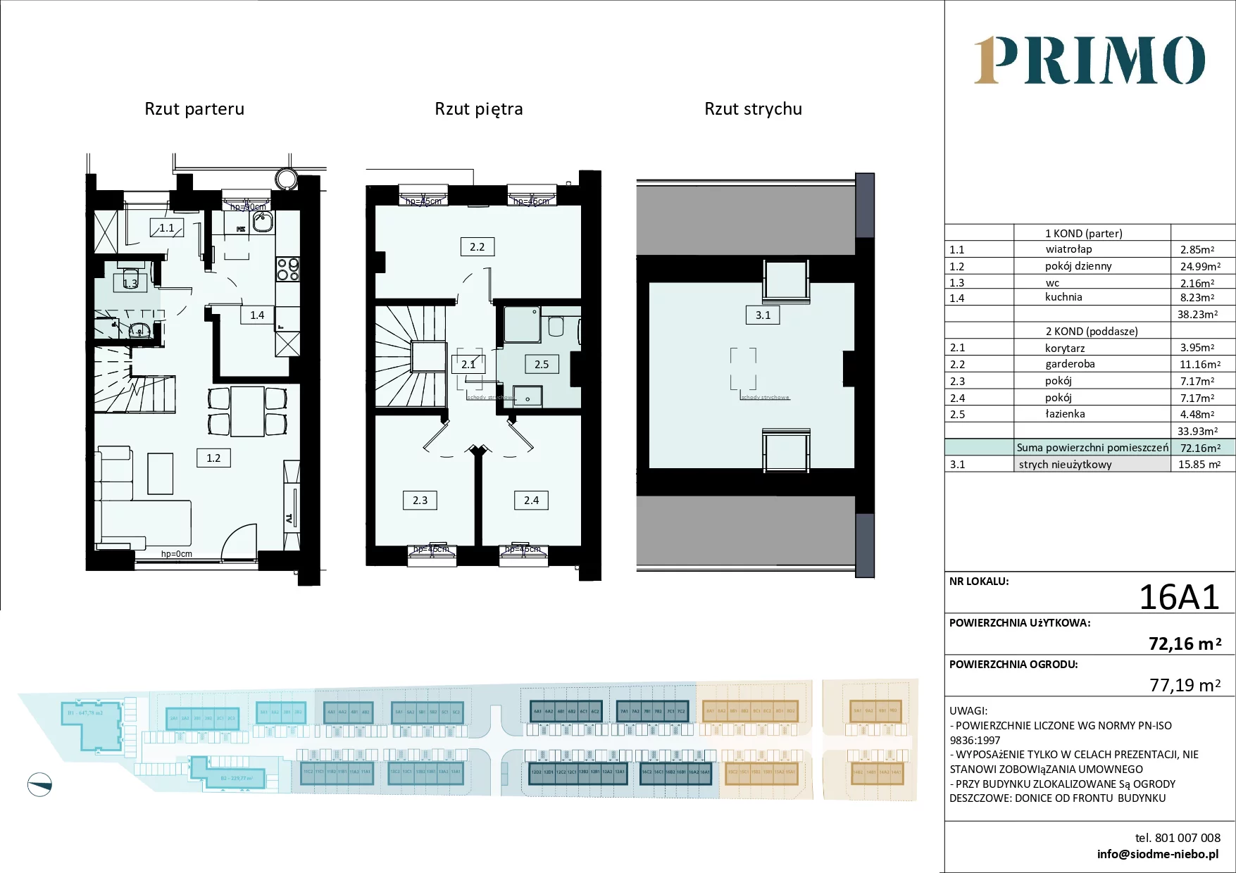 Dom 72,16 m², oferta nr 16A1, Primo, Pruszcz Gdański, ul. Droga Słowackiego