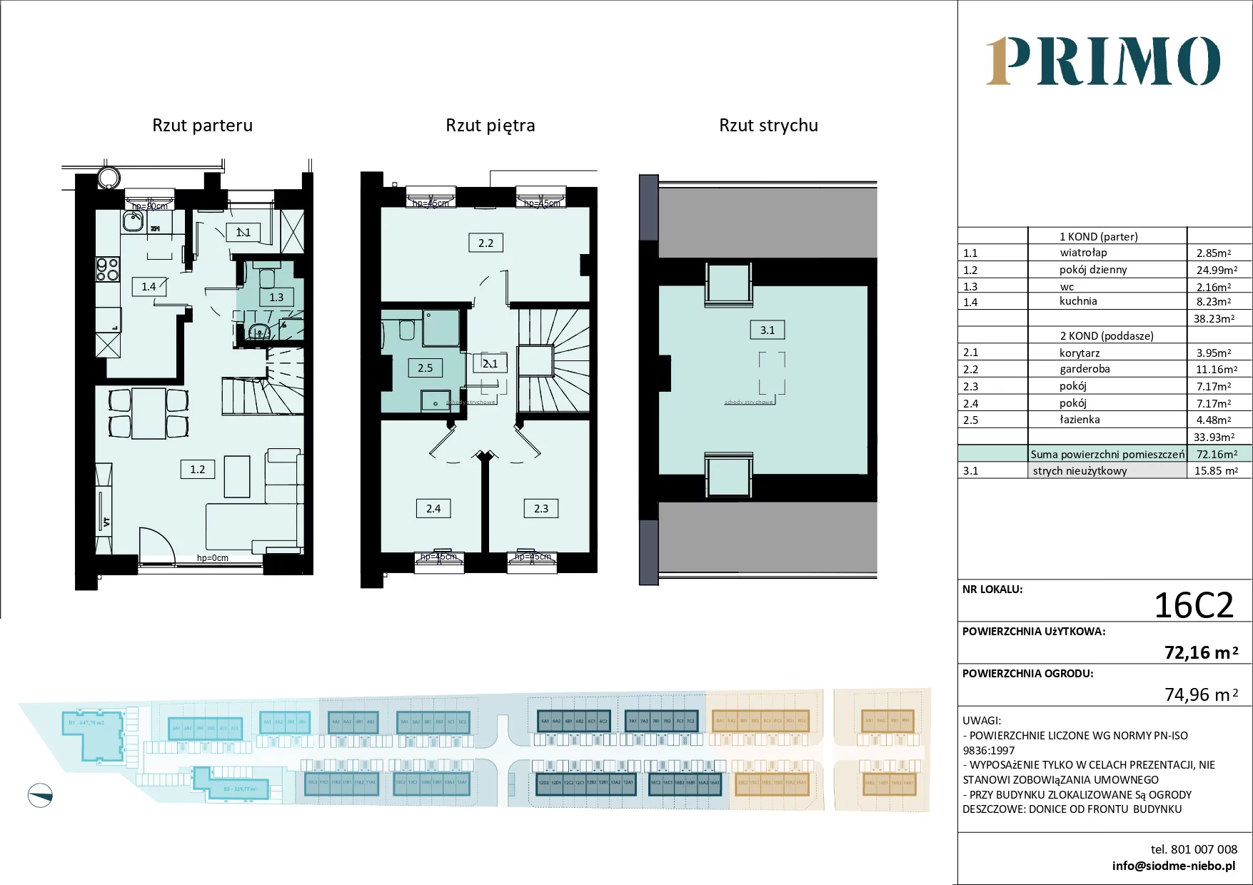 Dom 72,16 m², oferta nr 16C2, Primo, Pruszcz Gdański, ul. Droga Słowackiego