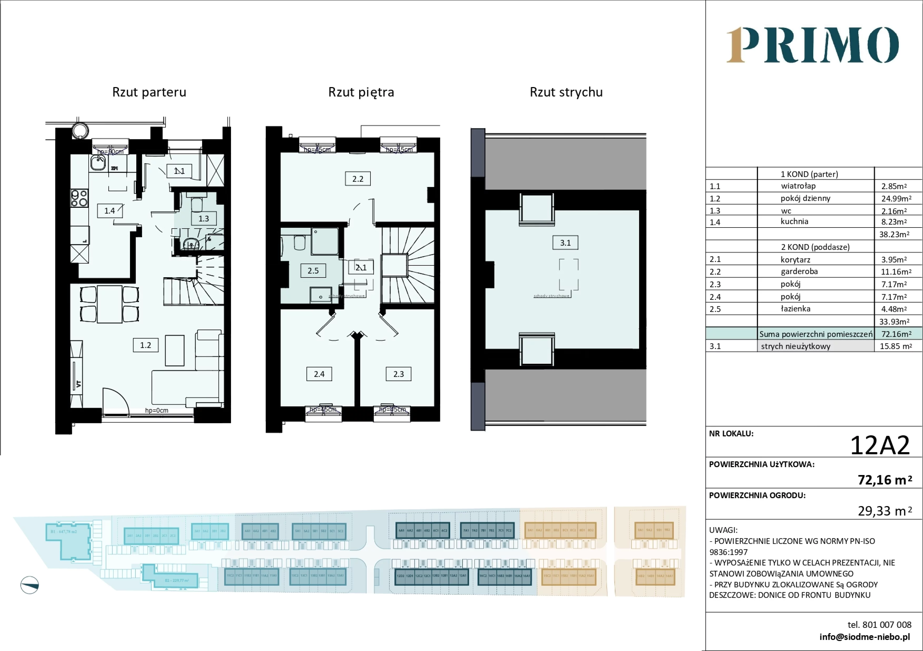 Dom 72,16 m², oferta nr 12A2, Primo, Pruszcz Gdański, ul. Droga Słowackiego