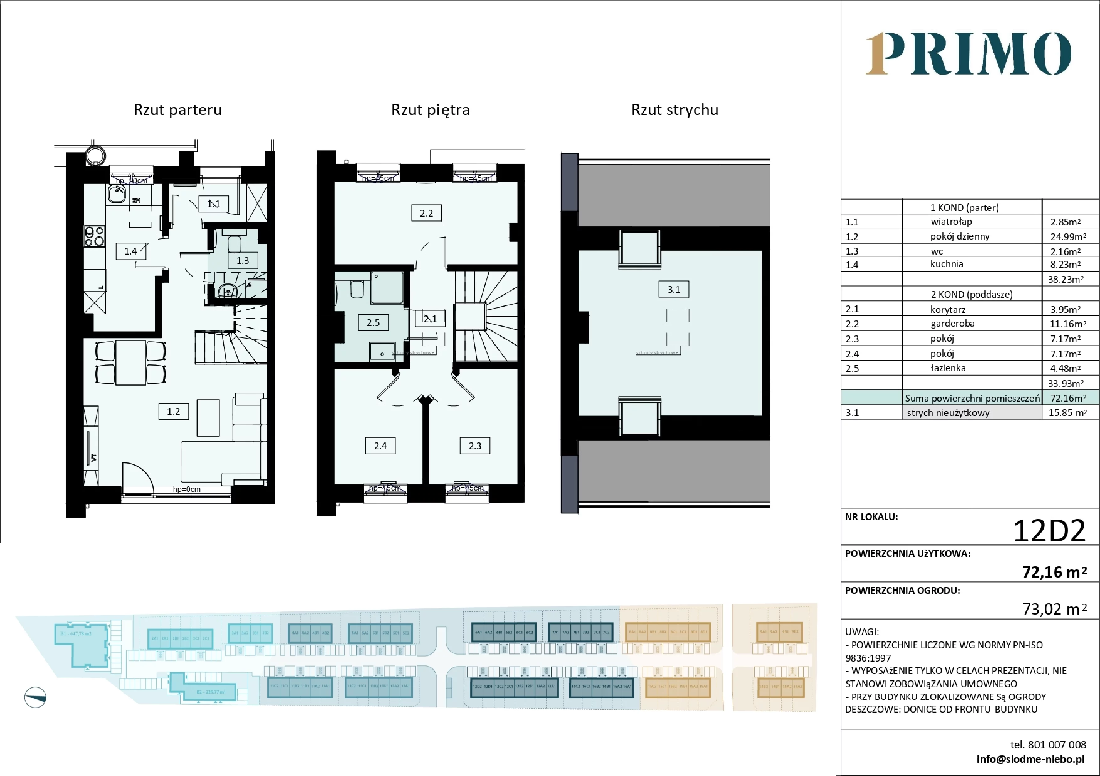 Dom 72,16 m², oferta nr 12D2, Primo, Pruszcz Gdański, ul. Droga Słowackiego