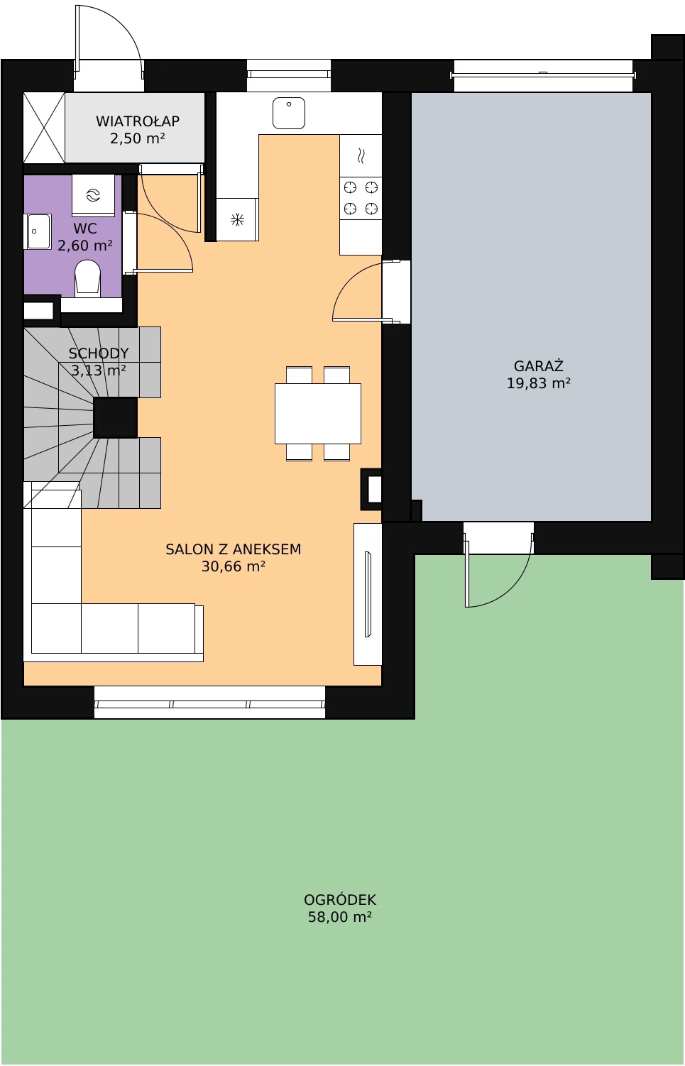 Zalety domu 92.48 m², 10A