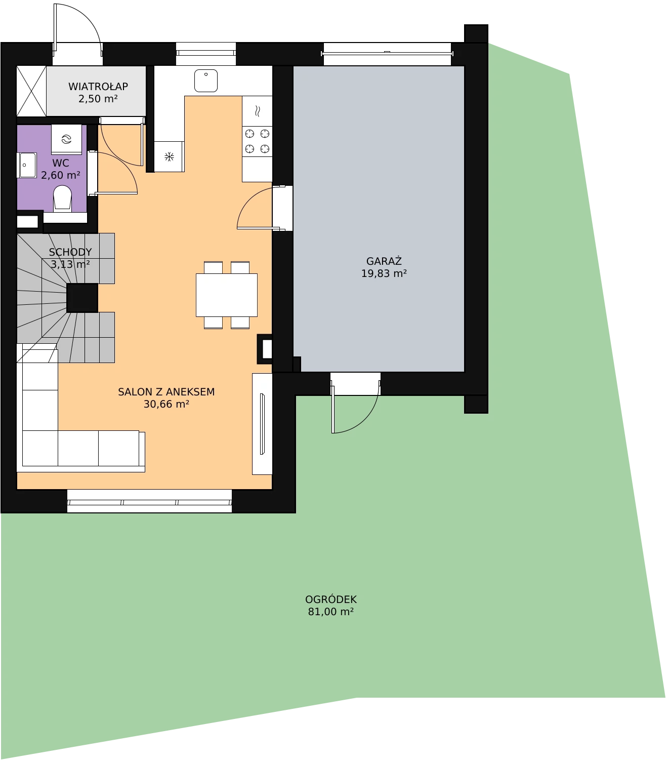 Zalety domu 92.48 m², 18A