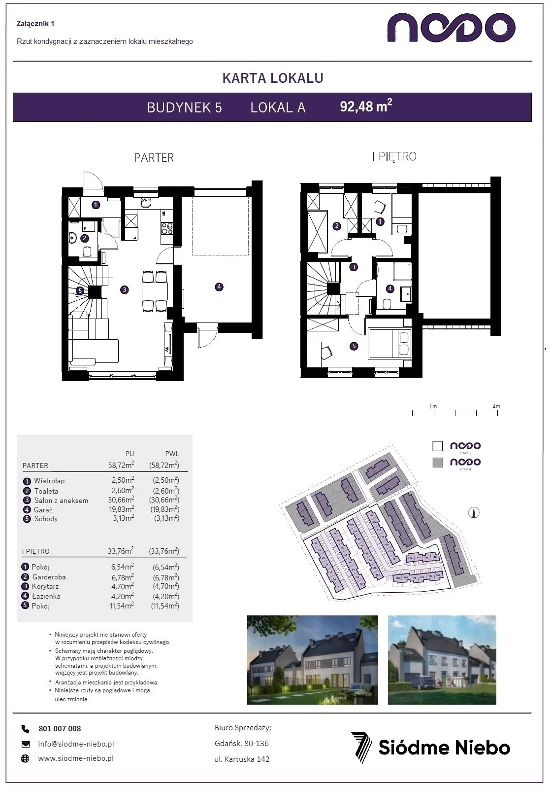 Mieszkanie 92,48 m², parter, oferta nr 5A, Osiedle Nodo, Gdańsk, Jasień, ul. Lubowidzka