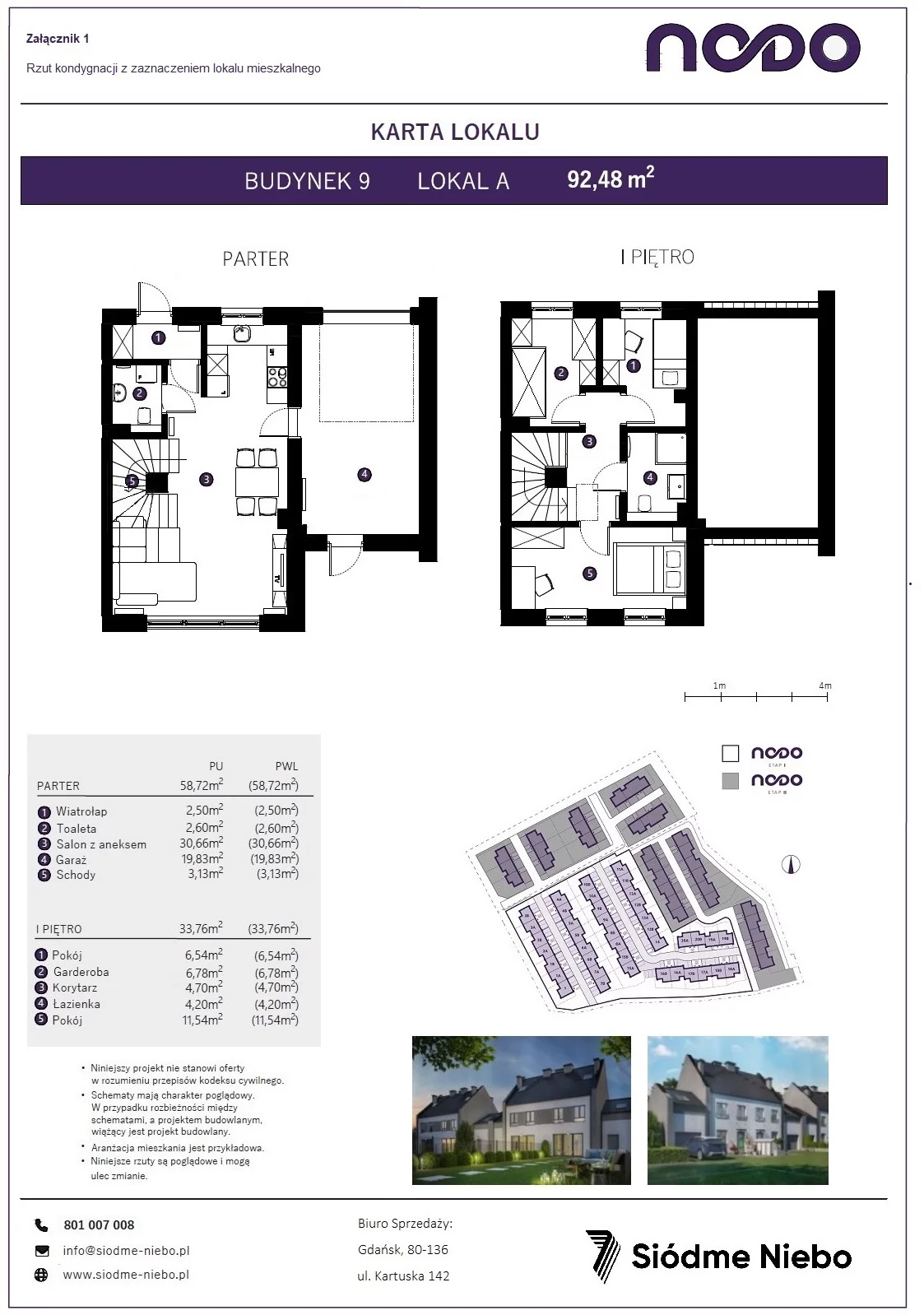 Mieszkanie 92,48 m², parter, oferta nr 9A, Osiedle Nodo, Gdańsk, Jasień, ul. Lubowidzka