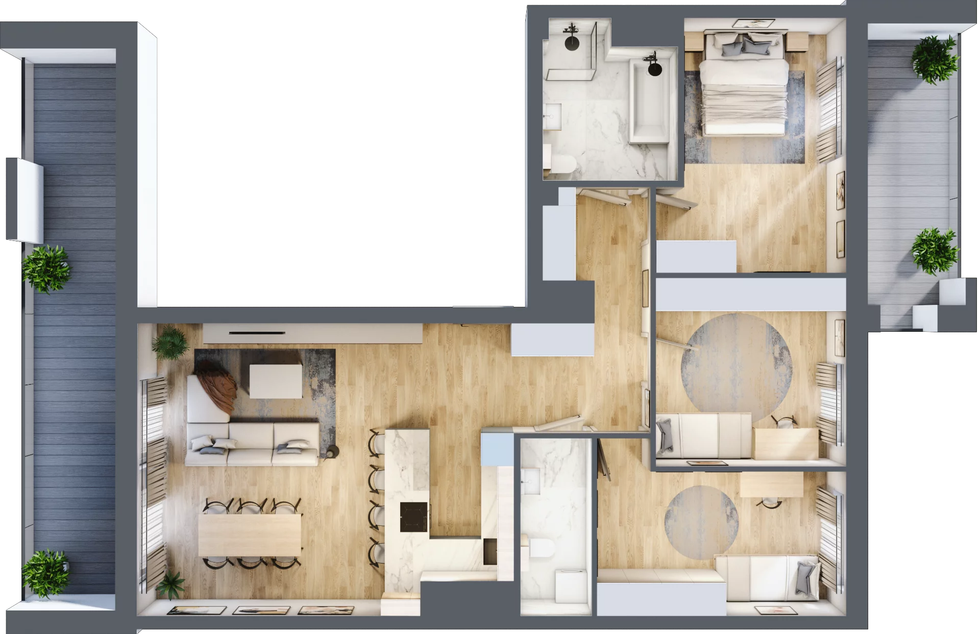 4 pokoje, mieszkanie 94,70 m², piętro 10, oferta nr 48, Dzielnica Kielczanka II, Kielce, Centrum, ul. Solidarności 22