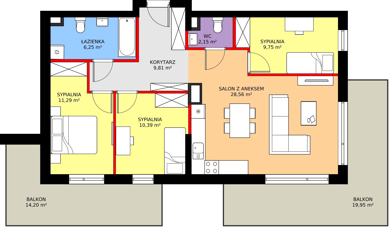 Zalety mieszkania 78.2 m², 53