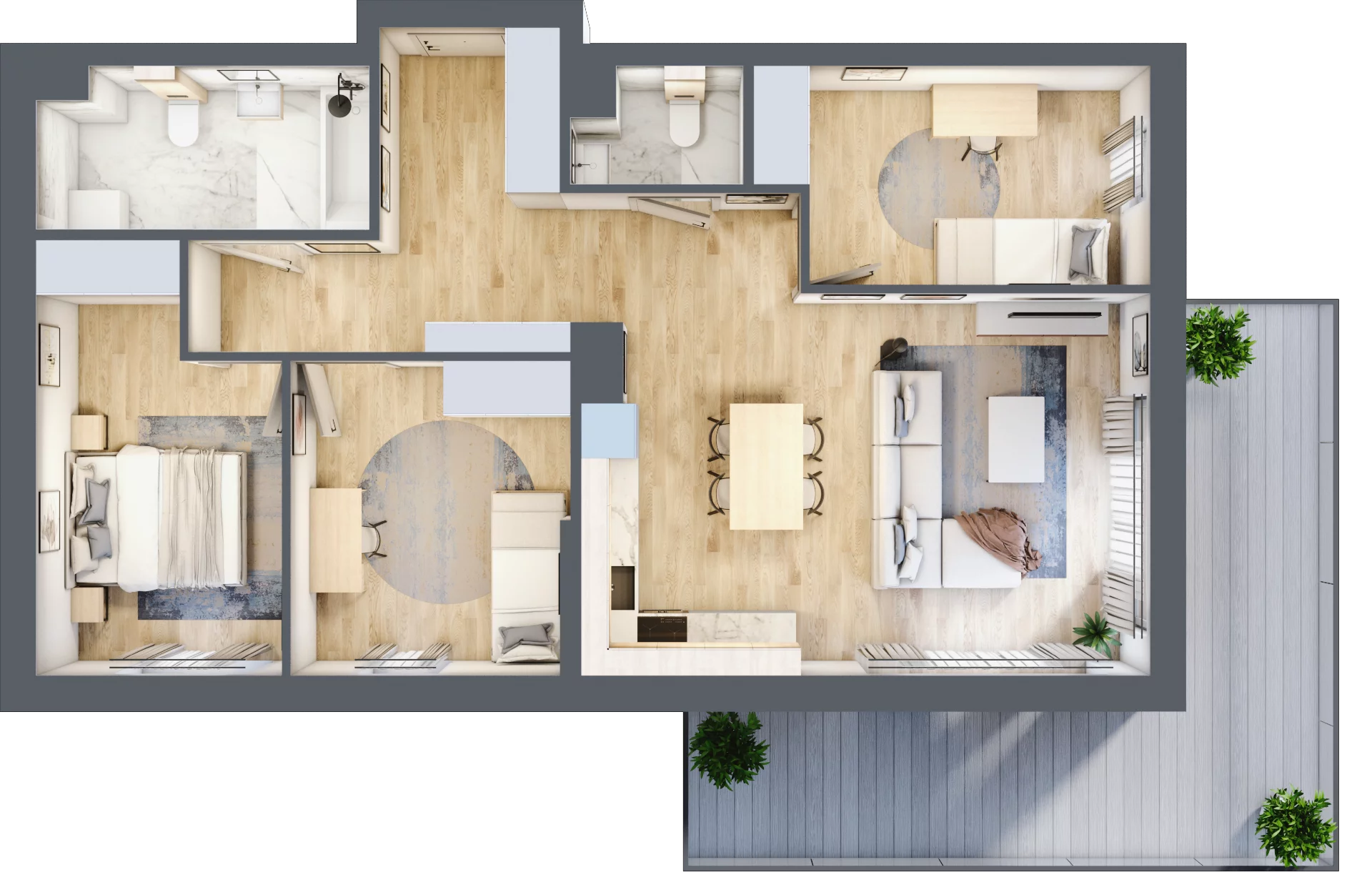 4 pokoje, mieszkanie 78,20 m², piętro 6, oferta nr 78, Dzielnica Kielczanka II, Kielce, Centrum, ul. Solidarności 22
