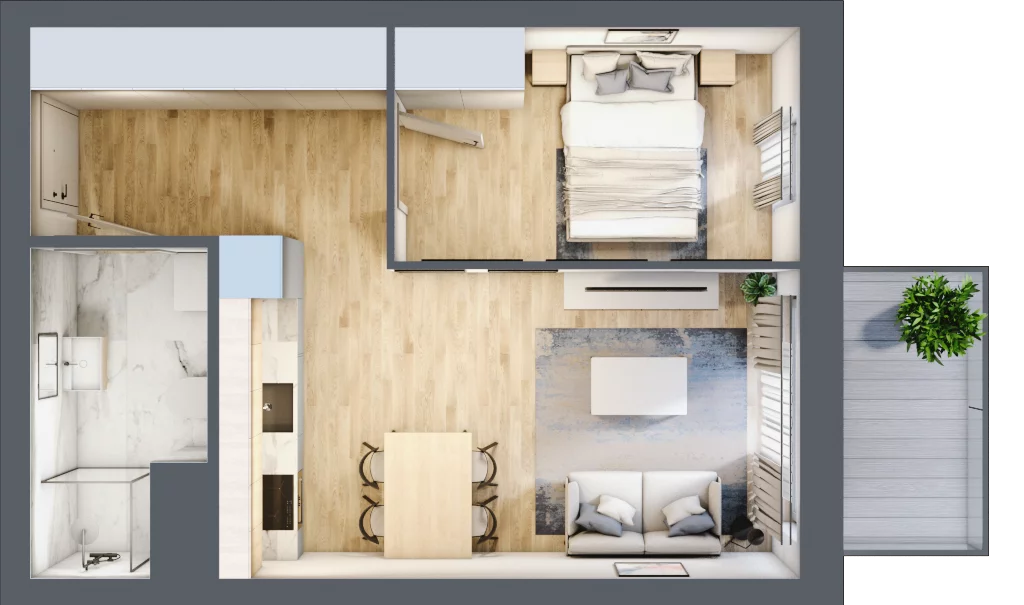 2 pokoje, mieszkanie 37,12 m², piętro 7, oferta nr M92, Dzielnica Kielczanka III, Kielce, Centrum, ul. Górna 13/15