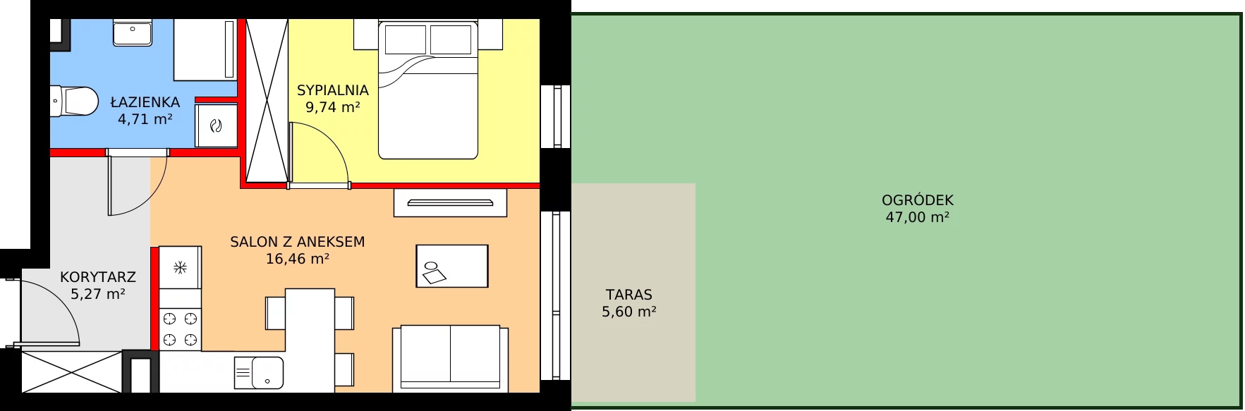 Zalety mieszkania 36.18 m², ZP5