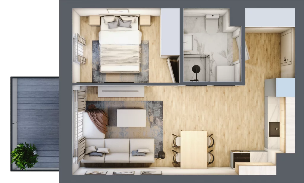 2 pokoje, mieszkanie 36,20 m², piętro 3, oferta nr M36, Dzielnica Kielczanka III, Kielce, Centrum, ul. Górna 13/15