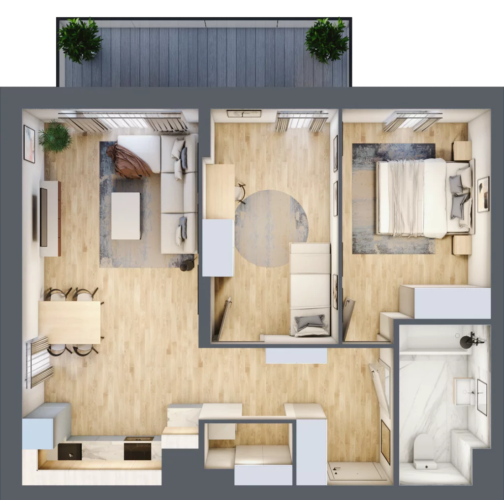 3 pokoje, mieszkanie 64,08 m², piętro 7, oferta nr M89, Dzielnica Kielczanka III, Kielce, Centrum, ul. Górna 13/15