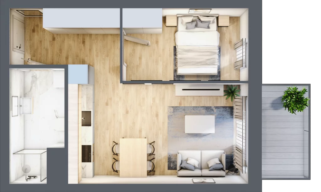 2 pokoje, mieszkanie 38,20 m², piętro 3, oferta nr M43, Dzielnica Kielczanka III, Kielce, Centrum, ul. Górna 13/15