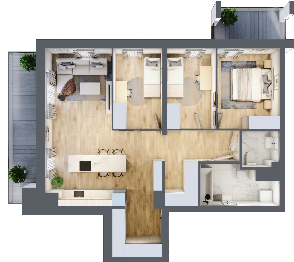4 pokoje, mieszkanie 81,65 m², piętro 10, oferta nr M121, Dzielnica Kielczanka III, Kielce, Centrum, ul. Górna 13/15