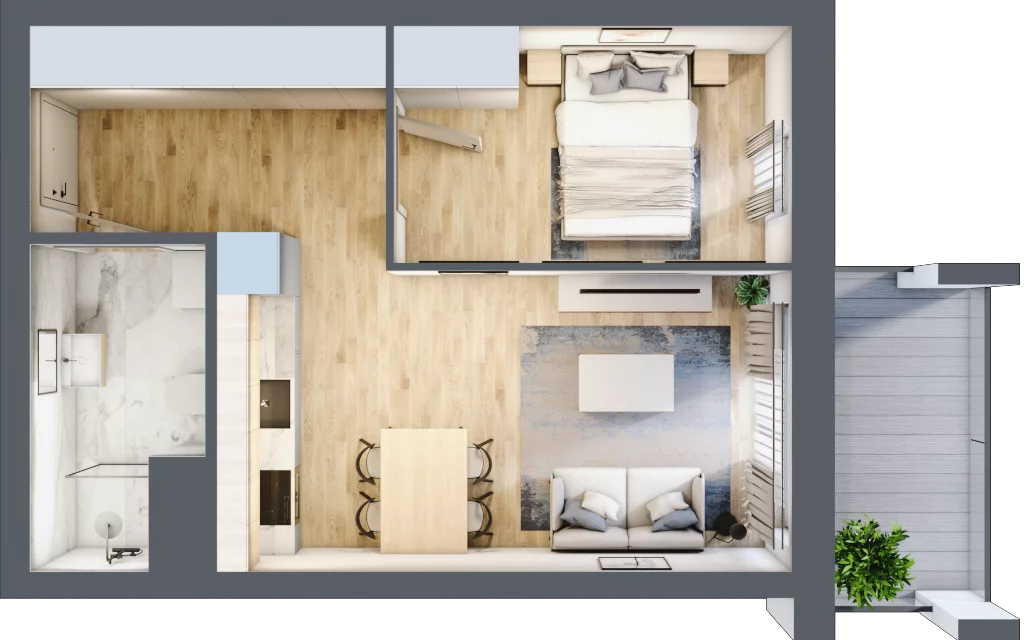 2 pokoje, mieszkanie 37,15 m², piętro 8, oferta nr M101, Dzielnica Kielczanka III, Kielce, Centrum, ul. Górna 13/15