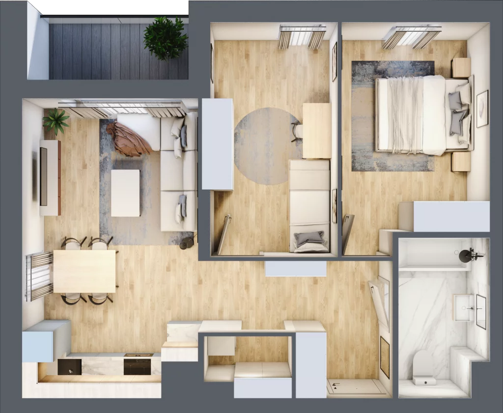 3 pokoje, mieszkanie 58,83 m², piętro 8, oferta nr M100, Dzielnica Kielczanka III, Kielce, Centrum, ul. Górna 13/15