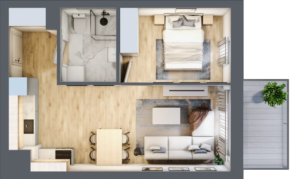 2 pokoje, mieszkanie 38,06 m², piętro 6, oferta nr M82, Dzielnica Kielczanka III, Kielce, Centrum, ul. Górna 13/15