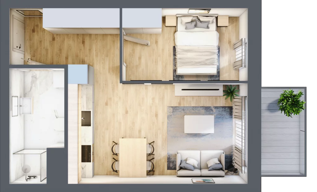 2 pokoje, mieszkanie 38,20 m², piętro 1, oferta nr M20, Dzielnica Kielczanka III, Kielce, Centrum, ul. Górna 13/15