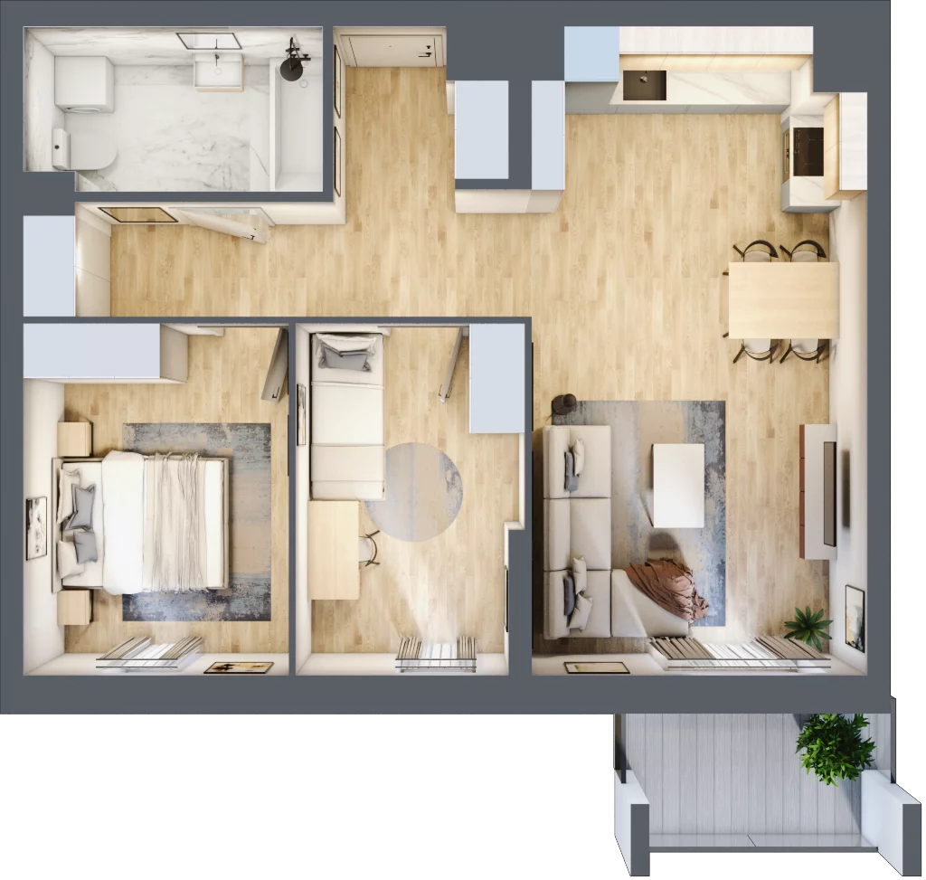 3 pokoje, mieszkanie 62,17 m², piętro 8, oferta nr M98, Dzielnica Kielczanka III, Kielce, Centrum, ul. Górna 13/15