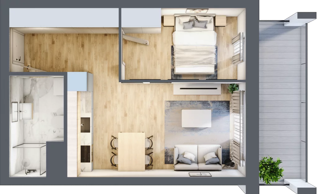 2 pokoje, mieszkanie 37,12 m², piętro 8, oferta nr M103, Dzielnica Kielczanka III, Kielce, Centrum, ul. Górna 13/15