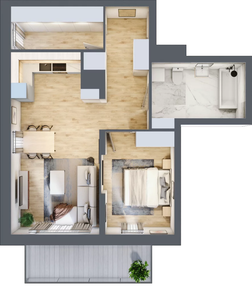 3 pokoje, mieszkanie 57,28 m², piętro 2, oferta nr M26, Dzielnica Kielczanka III, Kielce, Centrum, ul. Górna 13/15
