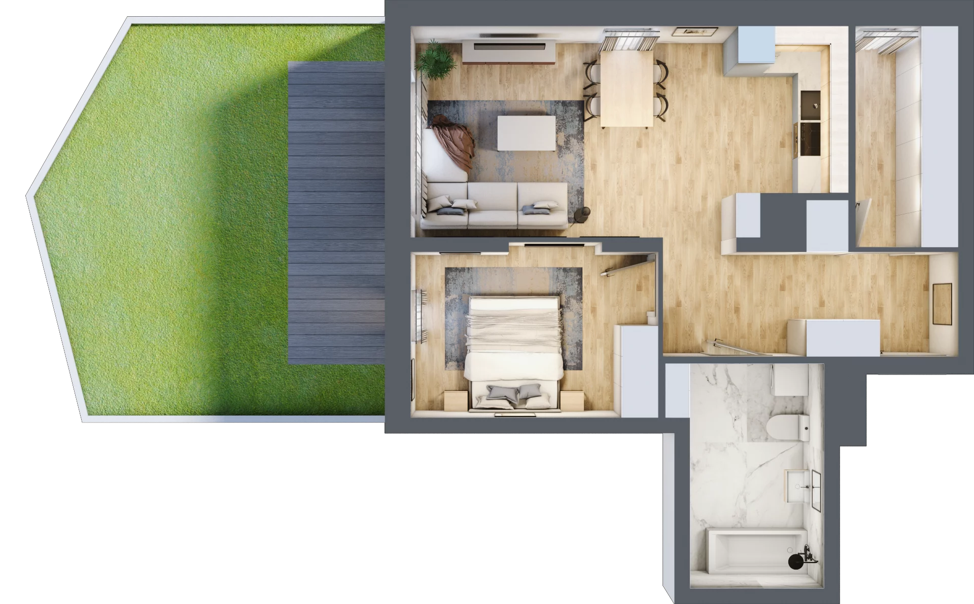 2 pokoje, mieszkanie 57,28 m², parter, oferta nr M2, Dzielnica Kielczanka III, Kielce, Centrum, ul. Górna 13/15