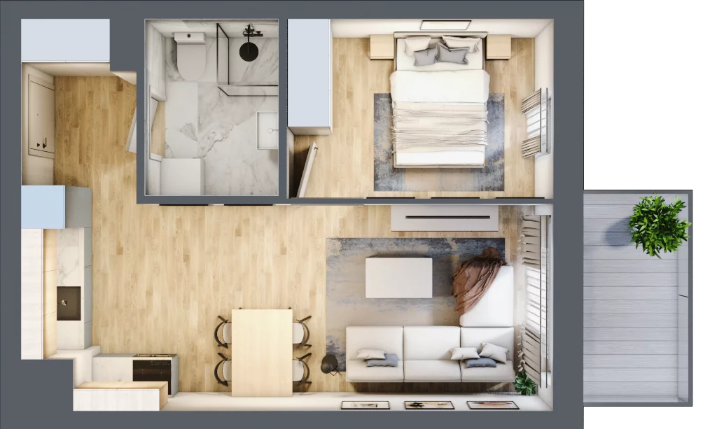 2 pokoje, mieszkanie 38,06 m², piętro 5, oferta nr M70, Dzielnica Kielczanka III, Kielce, Centrum, ul. Górna 13/15