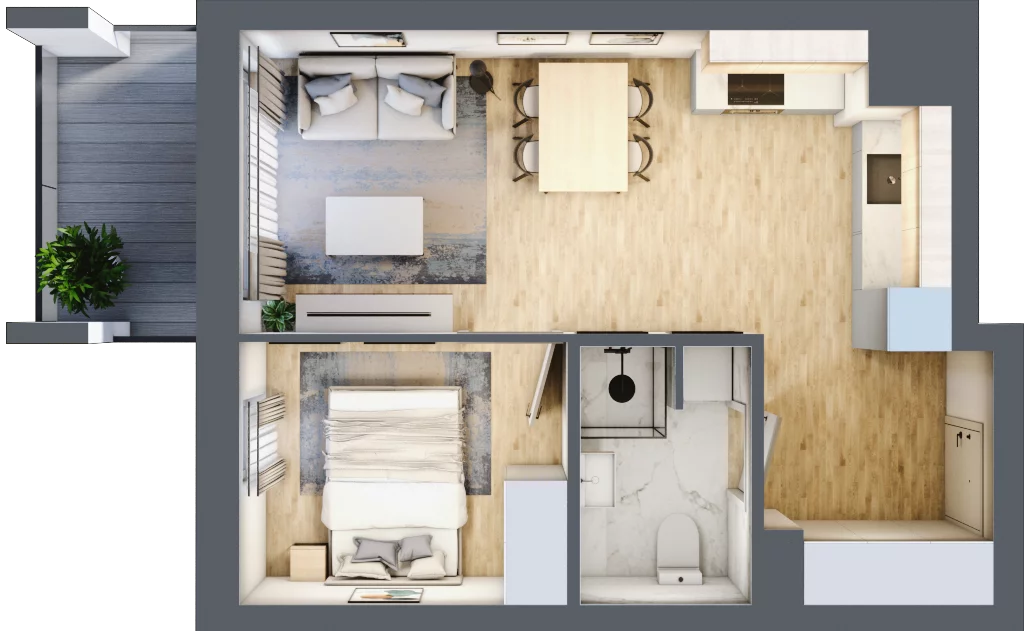 2 pokoje, mieszkanie 35,46 m², piętro 9, oferta nr M118, Dzielnica Kielczanka III, Kielce, Centrum, ul. Górna 13/15