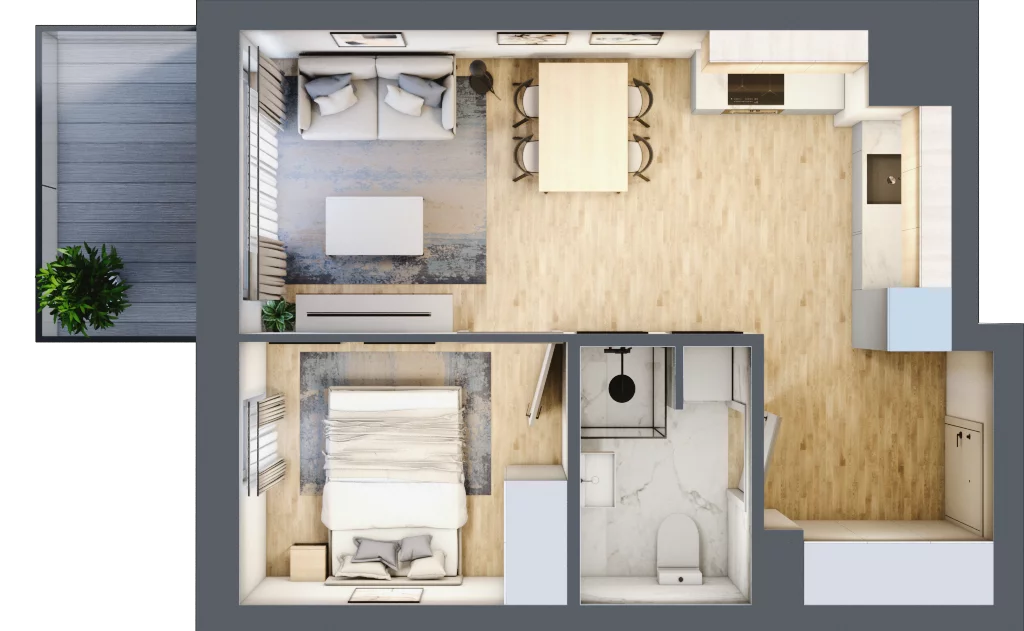 2 pokoje, mieszkanie 35,46 m², piętro 6, oferta nr M85, Dzielnica Kielczanka III, Kielce, Centrum, ul. Górna 13/15