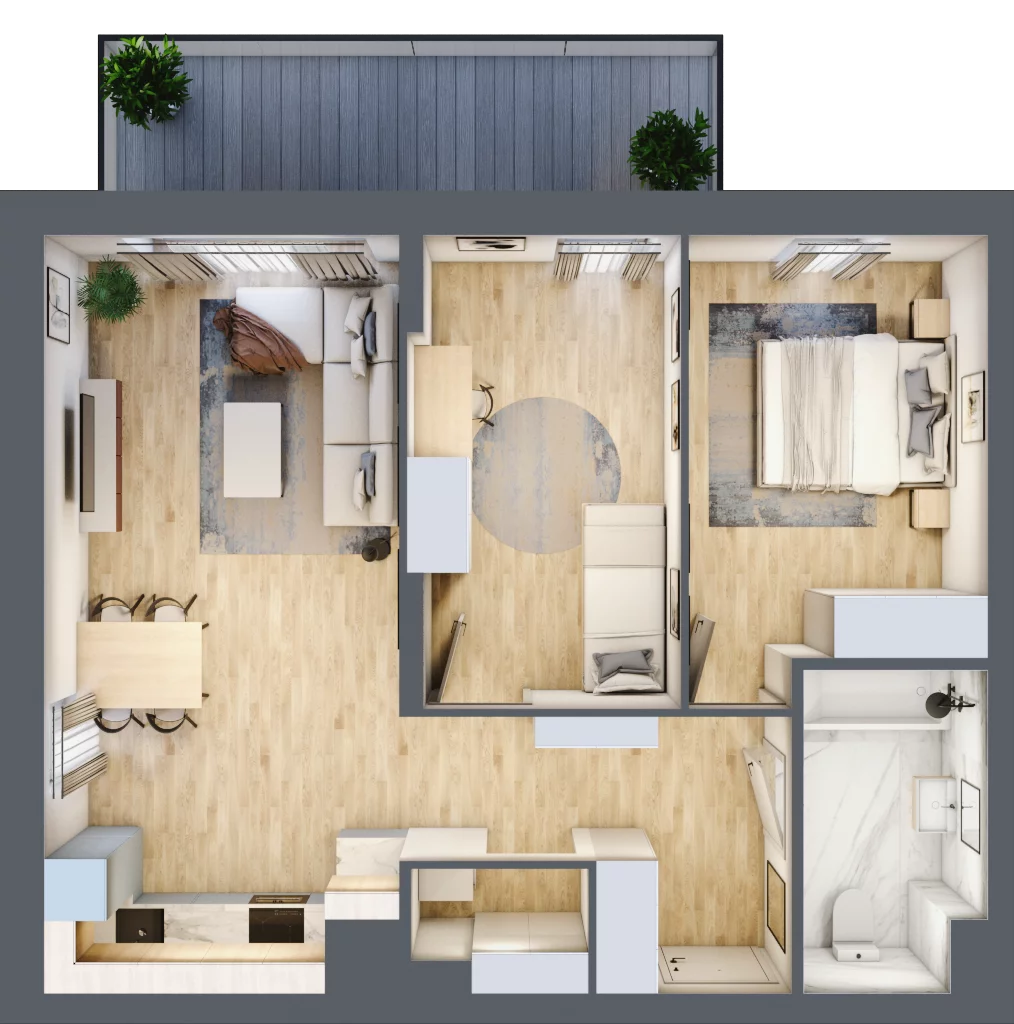 3 pokoje, mieszkanie 64,08 m², piętro 2, oferta nr M27, Dzielnica Kielczanka III, Kielce, Centrum, ul. Górna 13/15