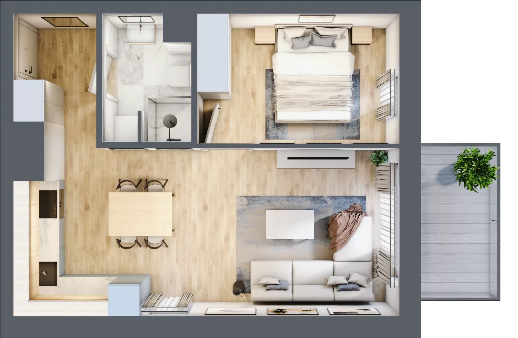 2 pokoje, mieszkanie 40,38 m², piętro 2, oferta nr M33, Dzielnica Kielczanka III, Kielce, Centrum, ul. Górna 13/15
