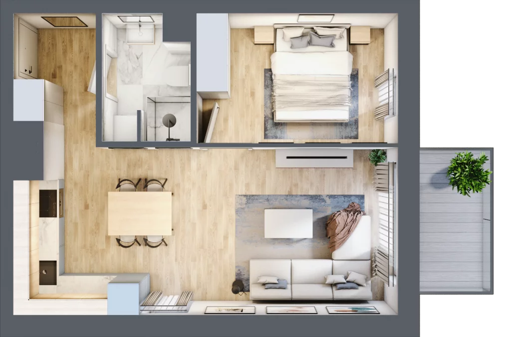 2 pokoje, mieszkanie 40,38 m², piętro 7, oferta nr M95, Dzielnica Kielczanka III, Kielce, Centrum, ul. Górna 13/15