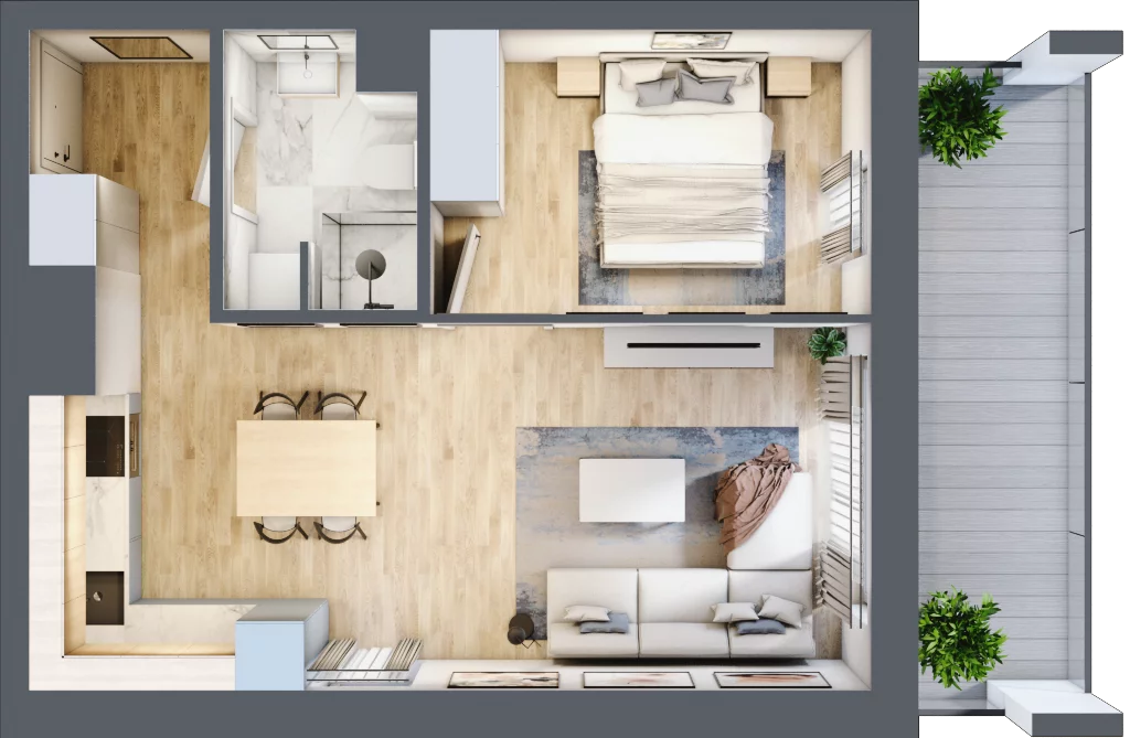 2 pokoje, mieszkanie 40,38 m², piętro 9, oferta nr M116, Dzielnica Kielczanka III, Kielce, Centrum, ul. Górna 13/15