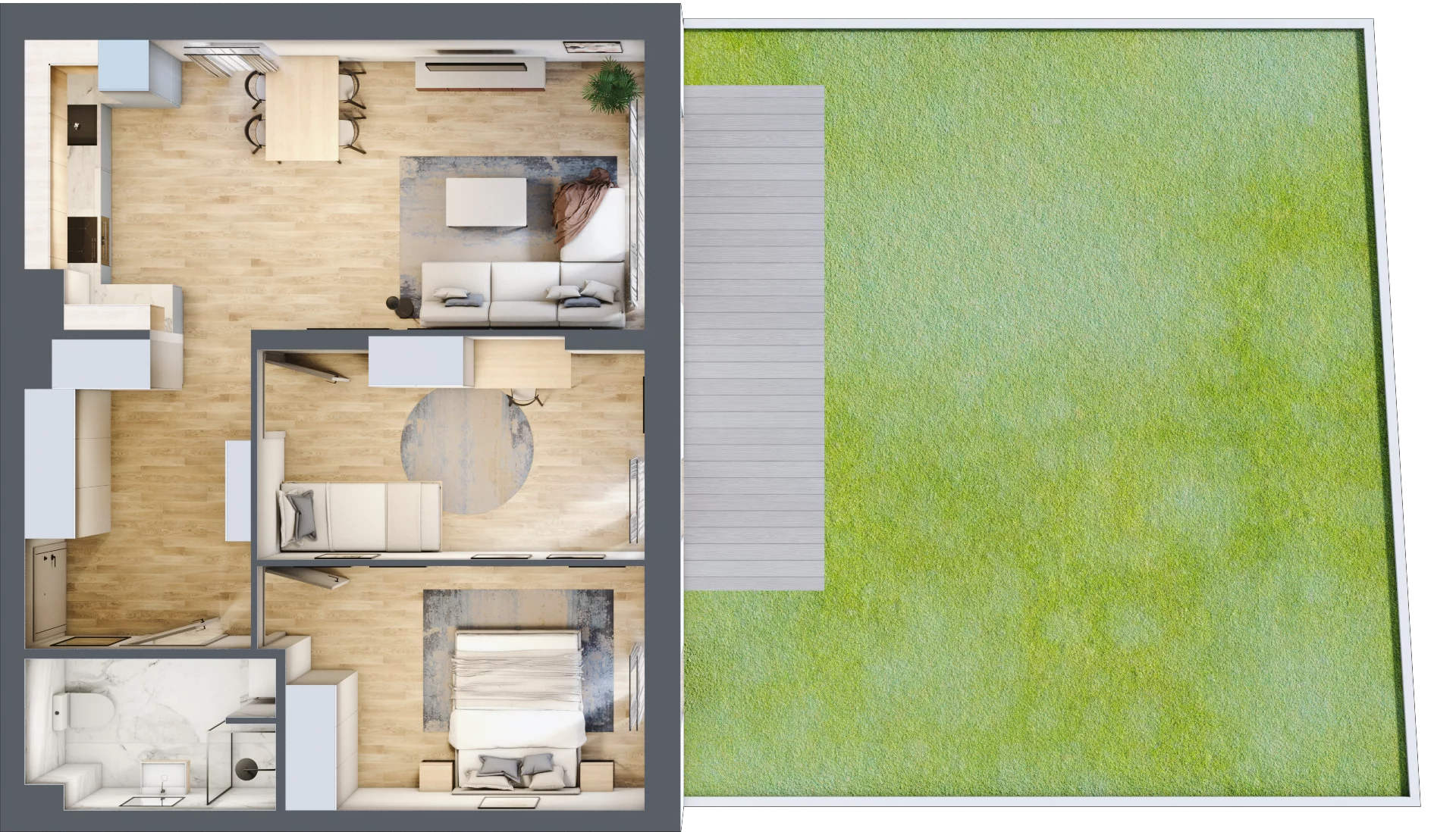 3 pokoje, mieszkanie 64,60 m², parter, oferta nr ZP3, Dzielnica Kielczanka III, Kielce, Centrum, ul. Górna 13/15