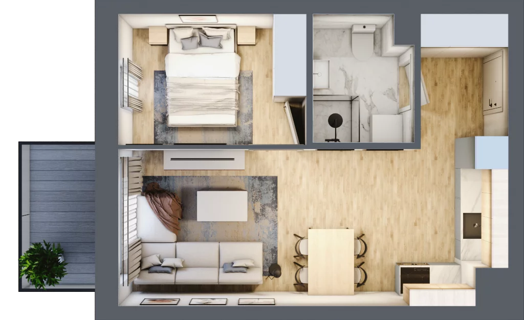 2 pokoje, mieszkanie 36,20 m², piętro 1, oferta nr M13, Dzielnica Kielczanka III, Kielce, Centrum, ul. Górna 13/15