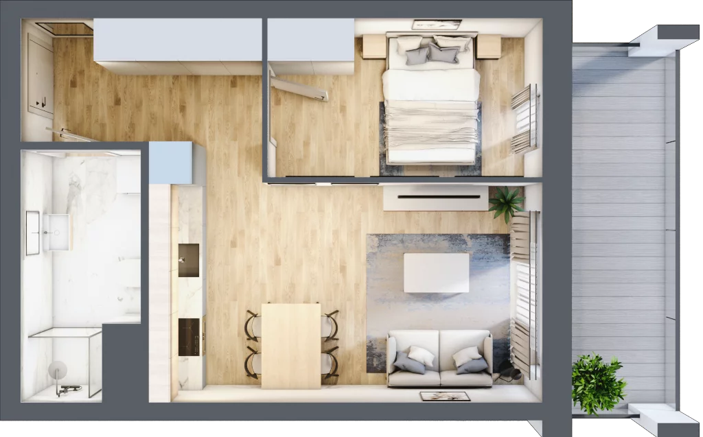 2 pokoje, mieszkanie 38,20 m², piętro 9, oferta nr M114, Dzielnica Kielczanka III, Kielce, Centrum, ul. Górna 13/15