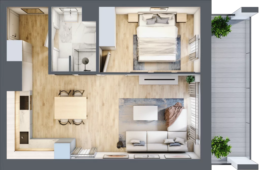 2 pokoje, mieszkanie 40,38 m², piętro 10, oferta nr M126, Dzielnica Kielczanka III, Kielce, Centrum, ul. Górna 13/15