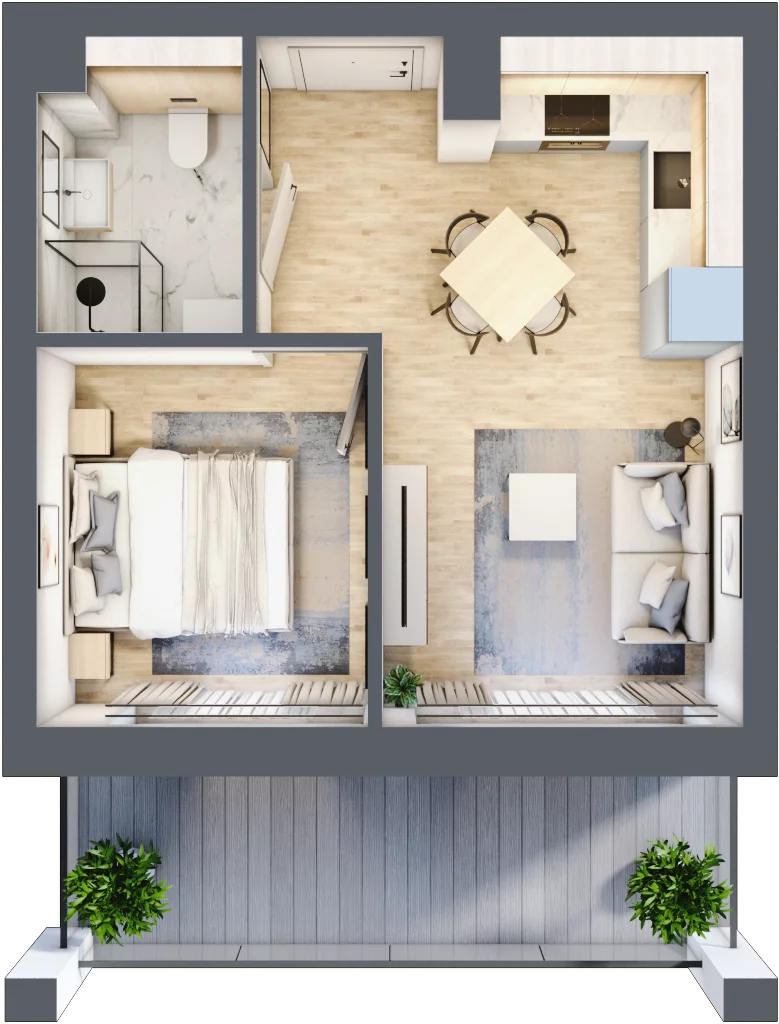 2 pokoje, apartament 30,87 m², piętro 1, oferta nr M9, Przystań na Klifie, Jastrzębia Góra, ul. Pucka