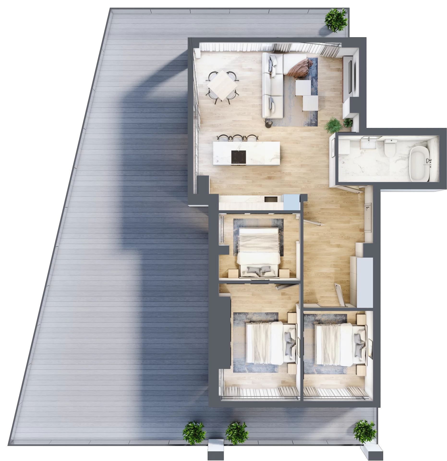 3 pokoje, apartament 73,45 m², piętro 4, oferta nr M36, Przystań na Klifie, Jastrzębia Góra, ul. Pucka