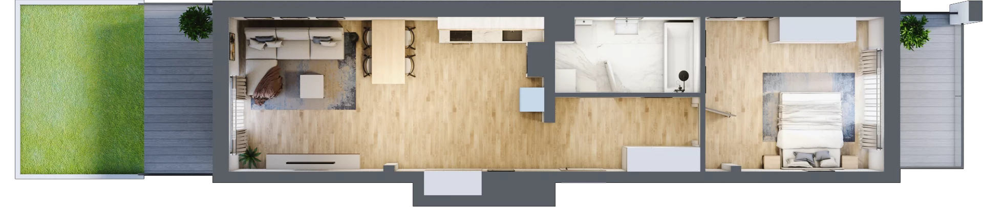 2 pokoje, apartament 57,20 m², parter, oferta nr M6, Przystań na Klifie, Jastrzębia Góra, ul. Pucka
