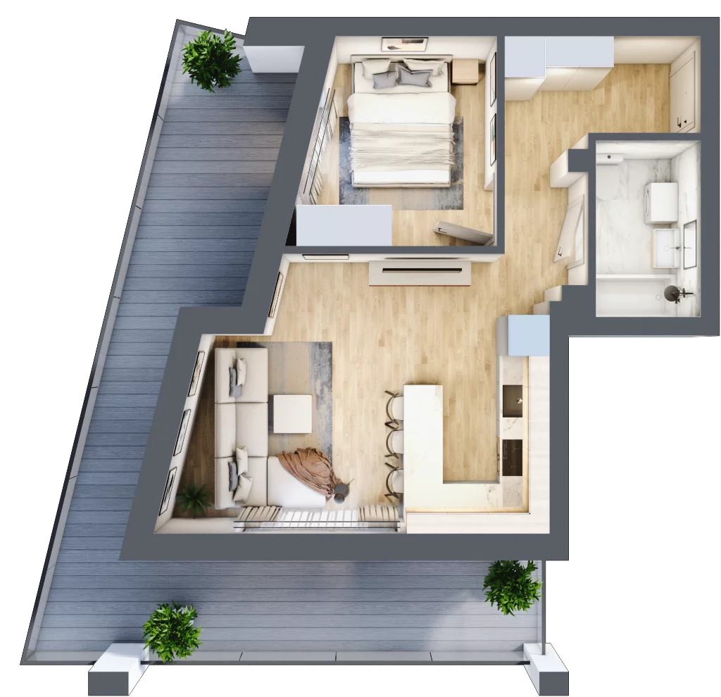 1 pokój, apartament 39,57 m², piętro 1, oferta nr M11, Przystań na Klifie, Jastrzębia Góra, ul. Pucka